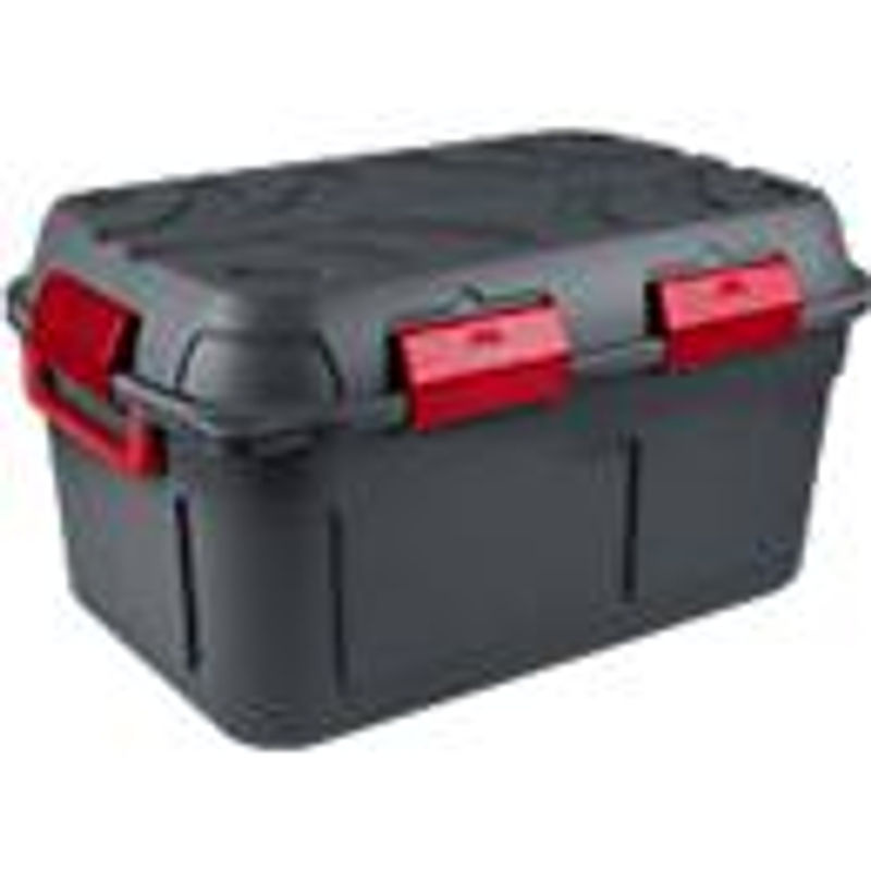 Sunware Q-LINE Aufbewahrungsbox wasserdicht mit Rollen und Griffen, 130l, anthrazit/rot, B/T/H: 42,5 x 79 x 42,5 cm - Bild 3