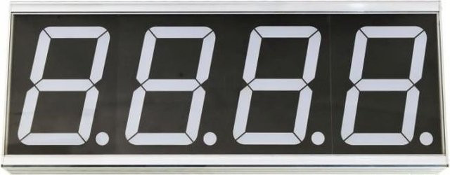 ALLNET Digitale Wanduhr ALL-POE-CNT-1 Rechteck Grau mit Ethernet/LAN Anschluss - Bild 1