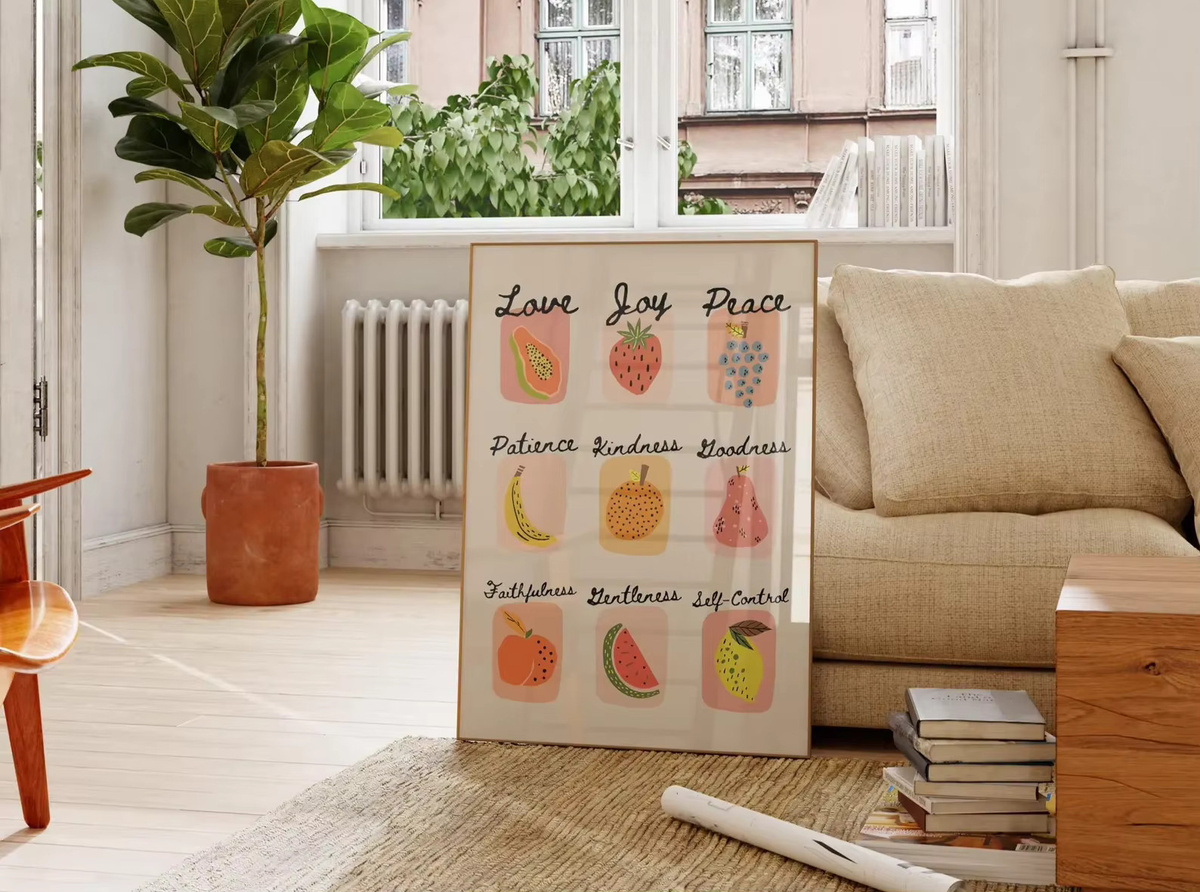 Kunstdruck Fruit of the Spirit von SHENCHEN, bunter Wanddruck im Hochformat für Küche und Esszimmer, multicolor - Bild 2