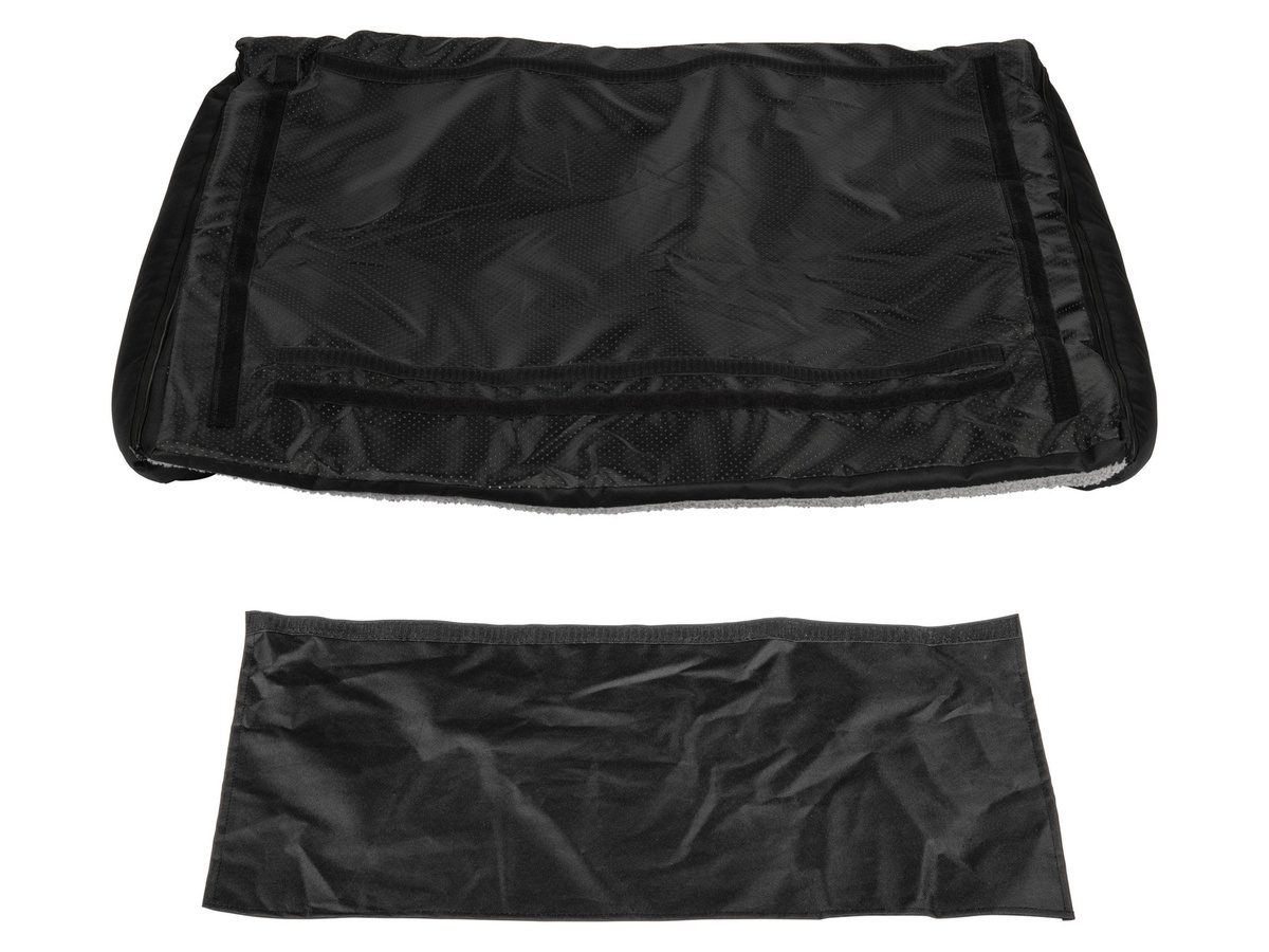 ZOOFARI Hunde-Kofferraumbett mit Plüsch-Liegefläche aus Polyester in Schwarz und Grau, B/T/H: 75 x 75 x 21 cm - Bild 3