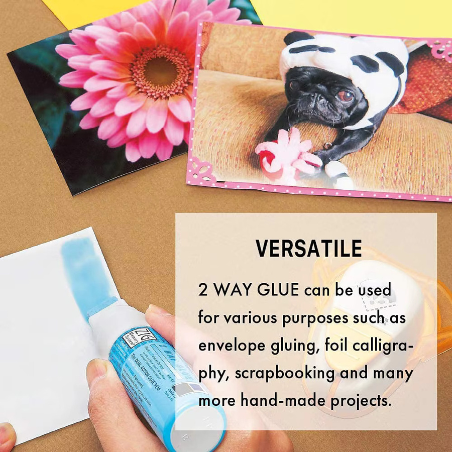 Kuretake Zig 2-Wege-Klebestift mit feiner Spitze für Profis, Künstler und Scrapbooking, Weiß - Bild 3