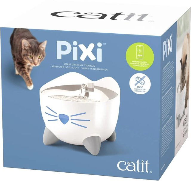 Catit Smart-Trinkbrunnen Pixi Weiß mit 2 Litern Fassungsvermögen, Durchmesser: 20,5 cm, Höhe: 17 cm - Bild 1