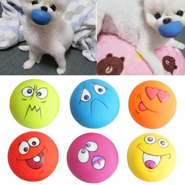 Yngк Gummi-Hund Welpe, Kauspielzeug, quietschender Ball, klingendes Spielzeug - Bild 1