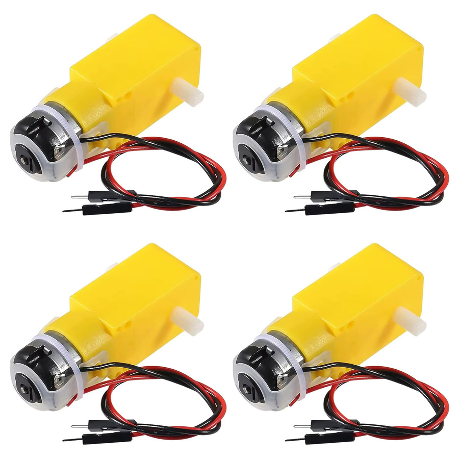 AOKIN TT-Motor Dual DC 3–6 V Getriebemotor 200 U/min Verhältnis 1:48 in Gelb für Arduino DIY Smart Car Robot, 4/8 Stück - Bild 2