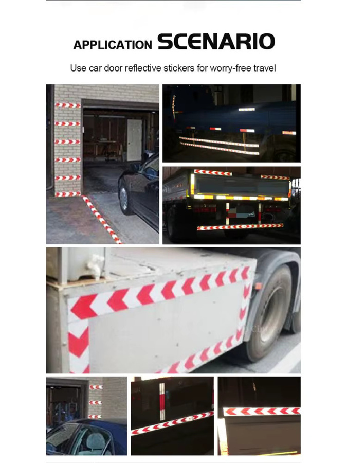 Pfeil DIY Reflektierendes Klebeband Schwarz, Wasserdichtes Warnband für Auto und Lkw, Breite: 10 cm, Länge: 1 m - Bild 5