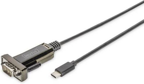 Digitus USB 2.0 auf USB-C zu RS232 Seriell Adapter, Schwarz, DA-70166 - Bild 1