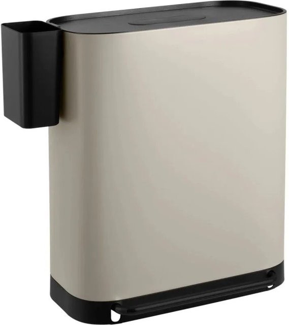 Svita MLT2X30 Treteimer mit 2 Fächern und Deckel, 60 l, Farbe: Beige - Bild 1