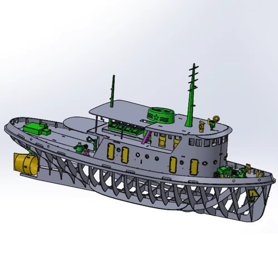 AT 99 MODEL Classic Yangtze River Port Schlepperboot, RC Modell Schiff, 1:24, Holzhülle - Bild 1