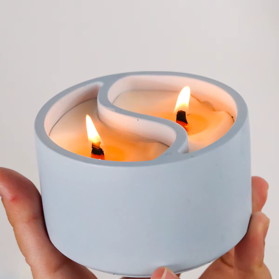 UDOCOOL Silikonform Taichi für Kerzen, Blumentöpfe oder Dekoobjekte aus Beton, Glas oder Gips in runder Form im minimalistischen Design - Bild 3
