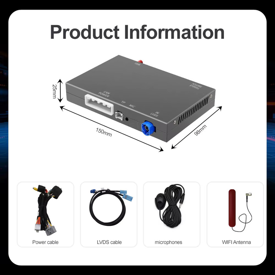 AUTOABC Drahtloses CarPlay und Android Auto Car Kit Freisprecheinrichtung für Jaguar Land Rover Discovery 4, Range Rover Evoque, Freelander 2, XE, XF und XJL - Bild 5