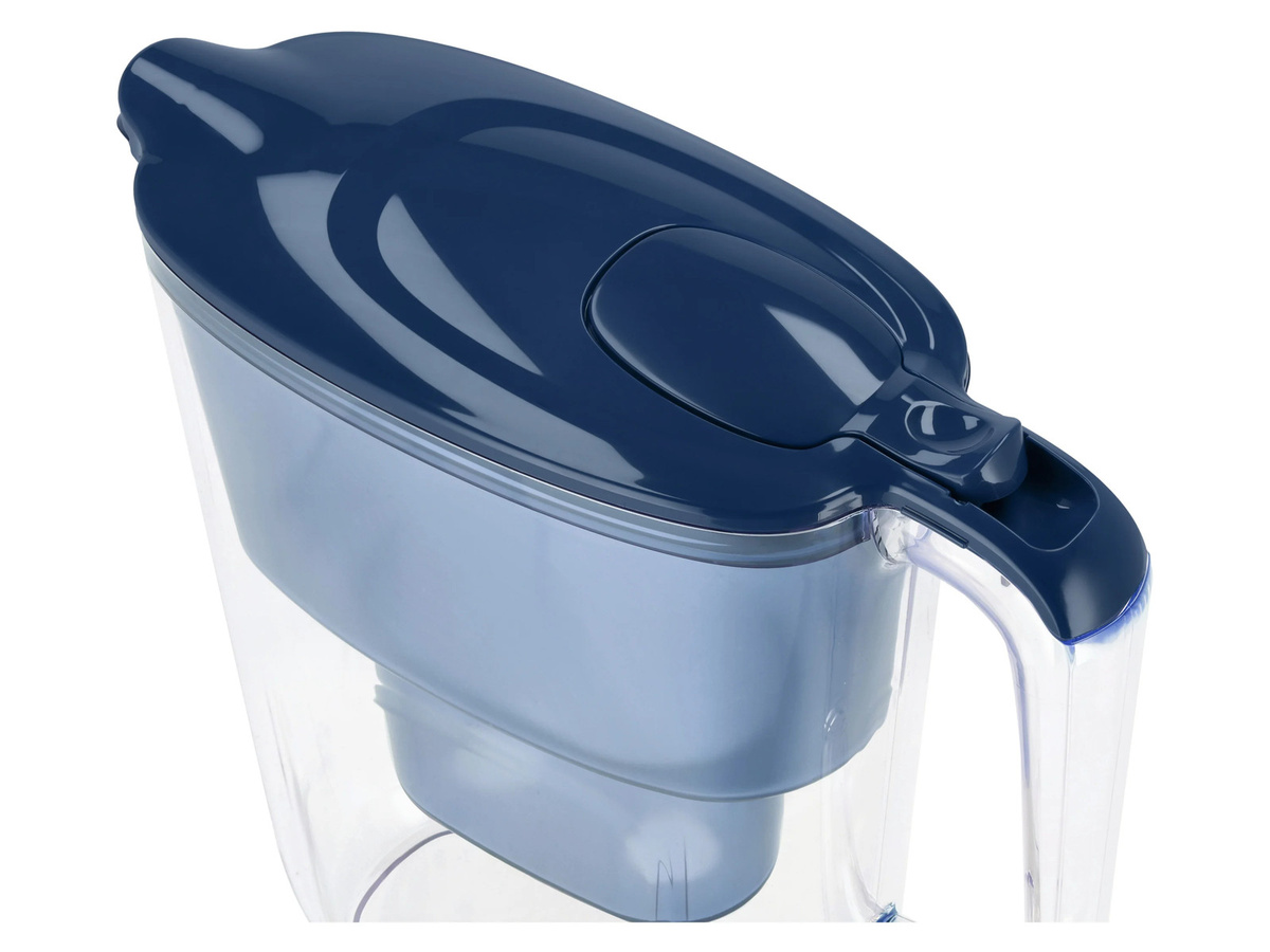 SILVERCREST® Wasserfilter-Starterset mit Filterkanne und Deckel, Blau - Bild 3