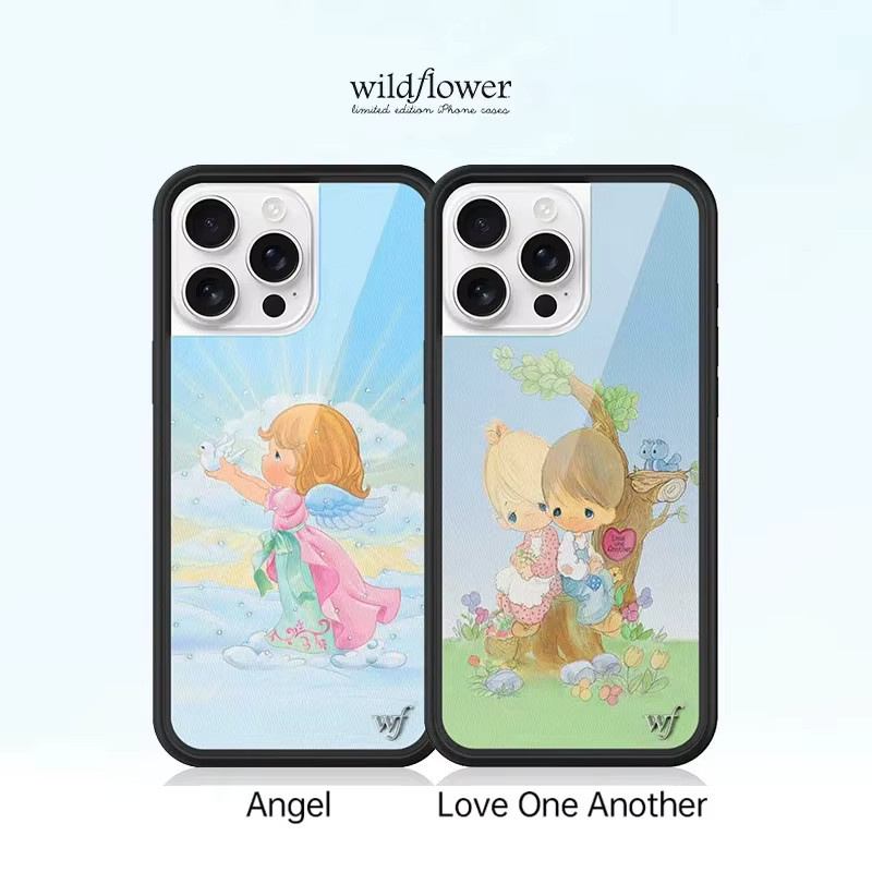 Wildflower Precious Angel Handyhülle für iPhone 12 bis 17 Pro Max Plus Multicolor Cartoon Moments Love One Another Back Cover - Bild 2