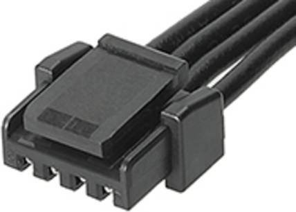 Molex Buchsengehäuse-Kabel Schwarz mit 4 Polen und 1.25 mm Rastermaß - Bild 1
