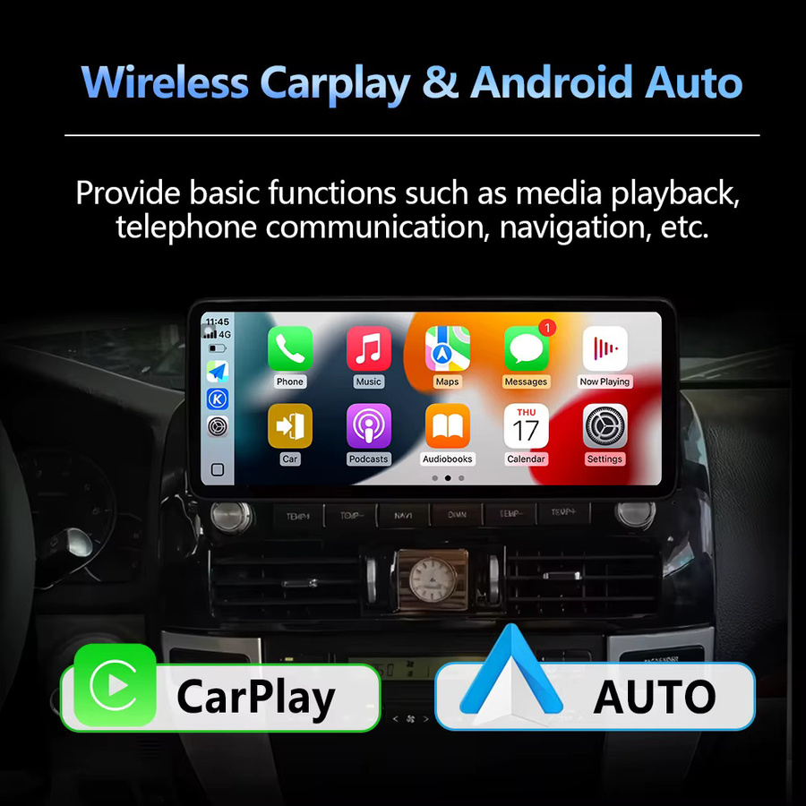 QiumianNavi 12,3 Zoll Multimedia-Navigationssystem für Ford Kuga 2013 - 2018 mit Wireless CarPlay, Android, GPS, 4G, WiFi und Bluetooth in Schwarz - Bild 3