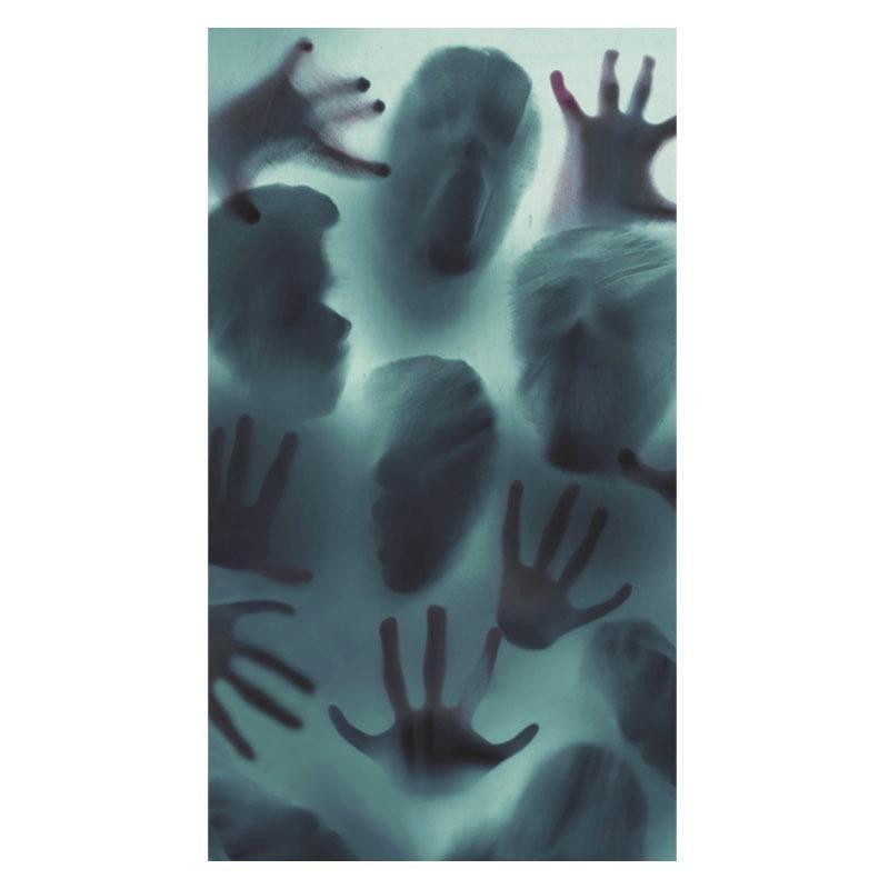 Halloween Horror Glasfensteraufkleber Flower 01 aus transparentem PVC für Party und Festival Deko - Bild 4