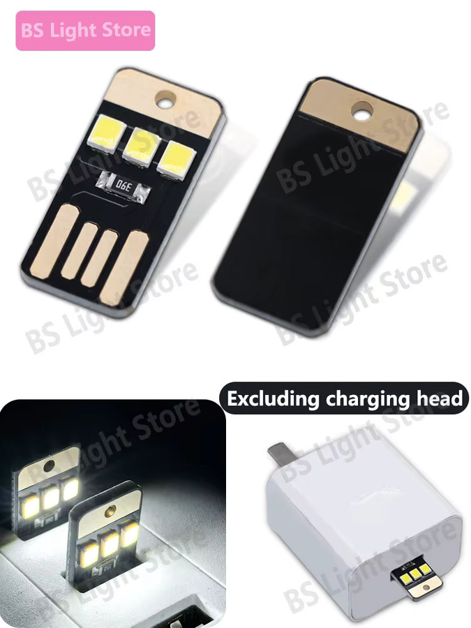 LED Mini Buchlicht USB 5V mit 2835 SMD Weiß B: 2,4 cm, H: 1,2 cm - Bild 7