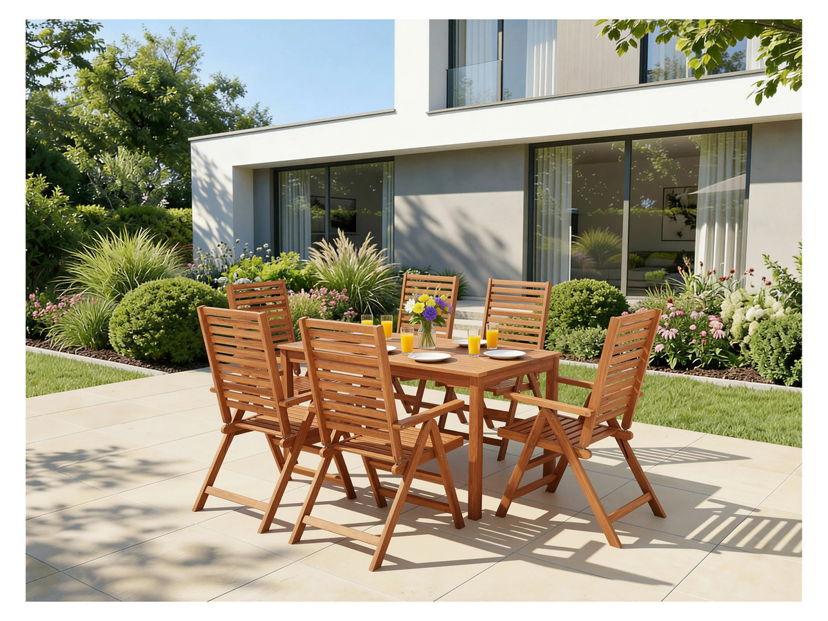 LIVARNO Gartentisch Sevilla aus Akazienholz in Braun, B/T: 140 x 80 cm - Bild 3