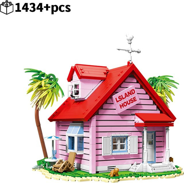 HUATEC Kreative Insel Haus, Bausteine Set, Holz, Bunt / Mehrfarbig - Bild 1