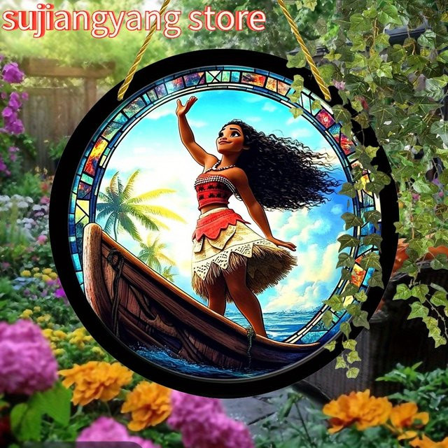 Potdemiel Moana Acryl-Sonnenfänger, bunter Hängeanhänger für Fenster und Garten, rund, Durchmesser: 20 cm - Bild 1