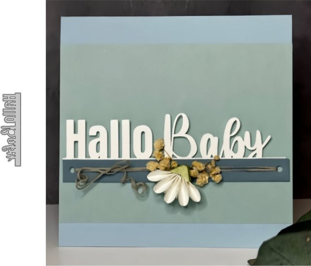 Metall-Stanzform Hallo Baby Font für DIY Scrapbooking, Kartenherstellung und Basteldekoration - Bild 1