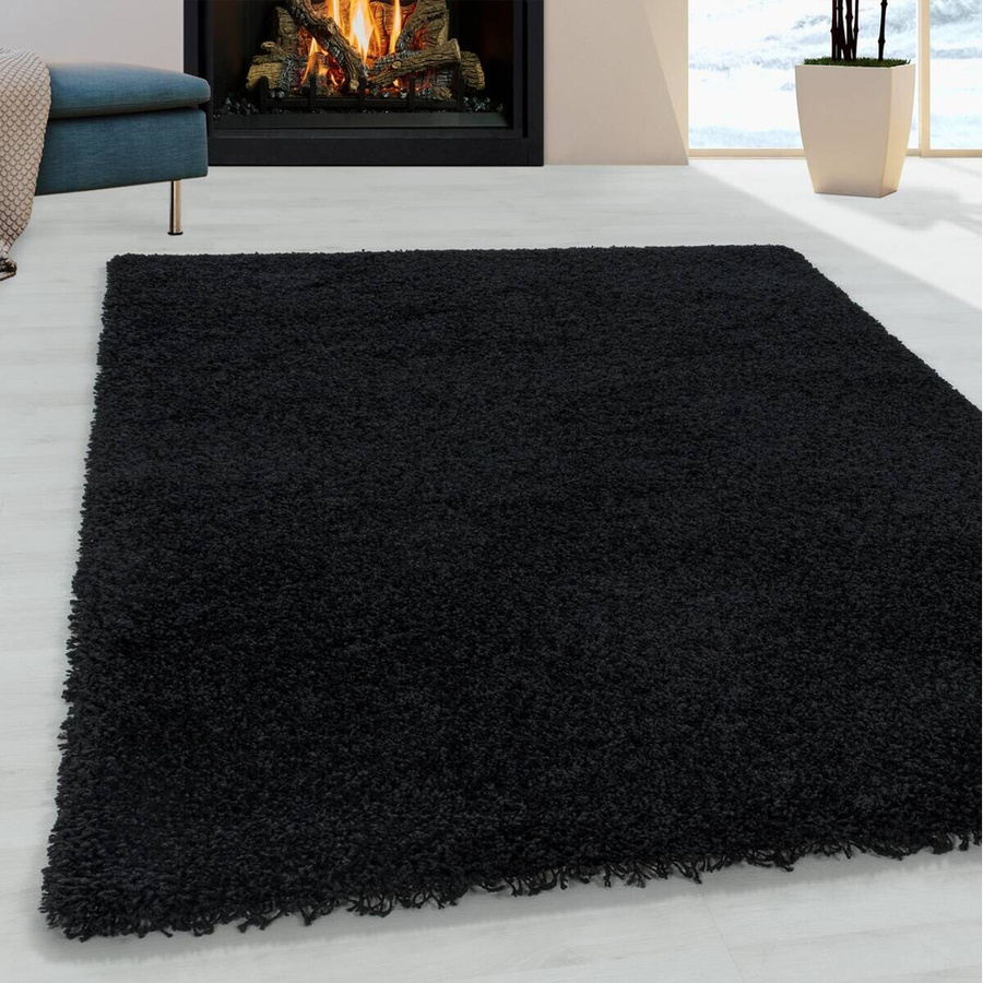 Ayyildiz Hochflorteppich Sydney Shaggy Schwarz B: 300 cm, L: 400 cm - Bild 3