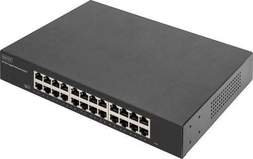 Digitus DN-80113-2 Gigabit Netzwerk Switch mit 24 RJ45 Ports, 10/100/1000 Mbit/s, Schwarz - Bild 1