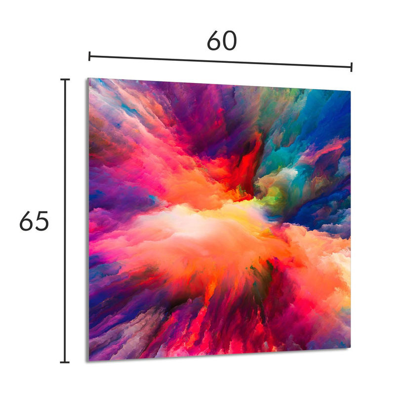 Modernes Glaspaneel für die Küche in Mehrfarbig, Rechteckig, B: 60 cm, H: 65 cm - Bild 2