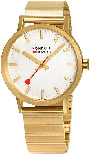 Mondaine Bahnhofsuhr, Quarz, Edelstahl, 40 mm, Weiß, Unisex - Bild 1