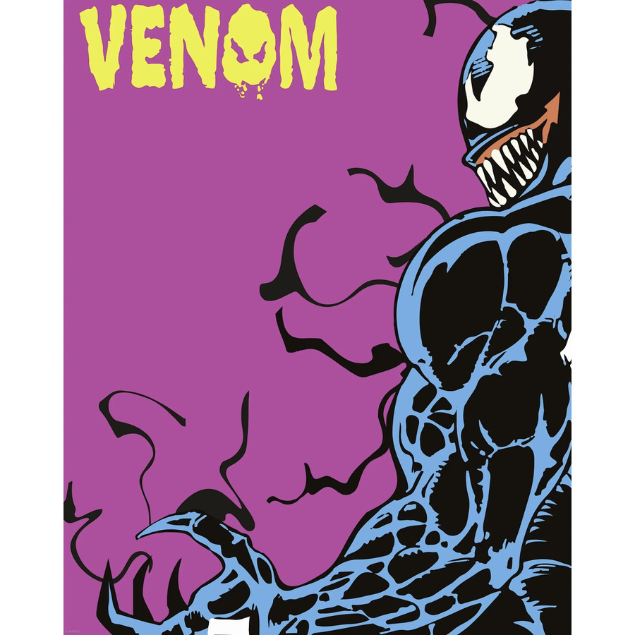 Komar Wandbild Marvel Venom Colourful Stare in Rosa und Multicolour, B: 40 cm, H: 50 cm - Bild 2