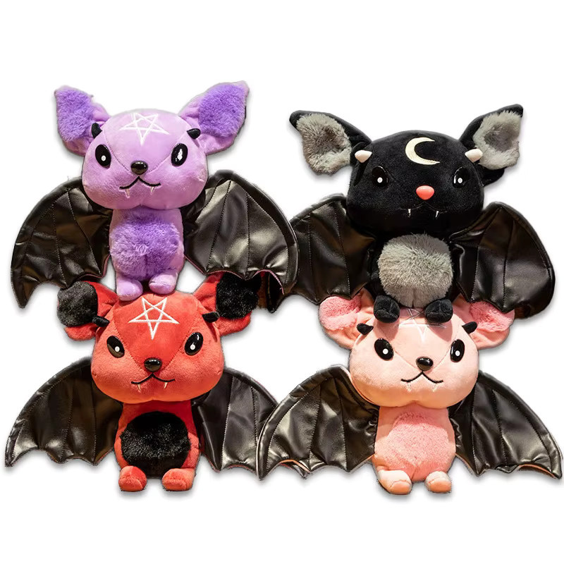 DOYOUDO Fledermaus Puppe, Plüsch, Halloween, Schwarz - Bild 6