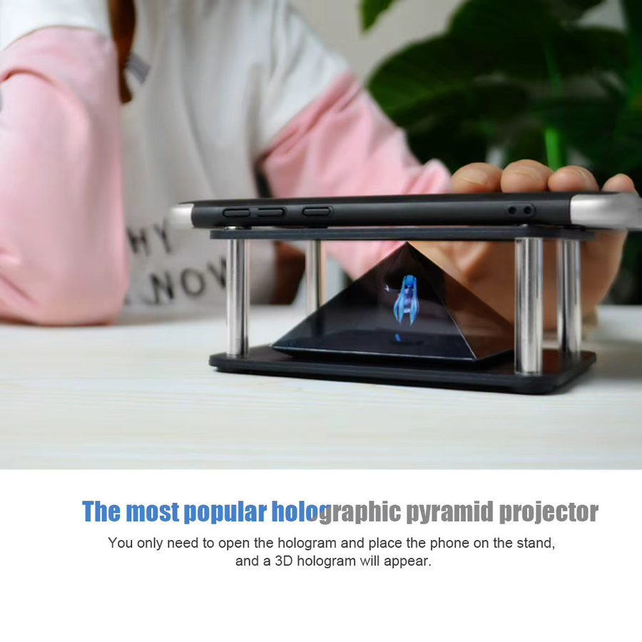 VBESTLIFE 3D Holographic Projektor in Schwarz für dein Handy - Bild 5