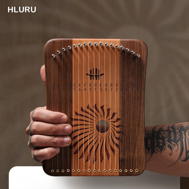 HLURU Leier Harfe Klavier, Musik Spielzeug, Holz - Bild 1