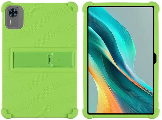 DOOGEE U12 Tablet-Hülle aus sturzsicherem Weichsilikon mit Ständer in Grün - Bild 1