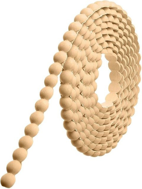 ABUH Wandverkleidung für Badezimmerspiegelrahmen, selbstklebende dekorative Perlenverzierung in Beige und Braun im Boho-Stil - Bild 1