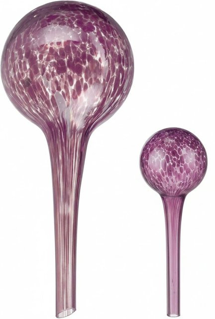 Relaxdays Bewässerungskugel aus Glas in Schwarz für Topfpflanzen und Blumen, 2er Set, Höhe: 15 cm - Bild 1