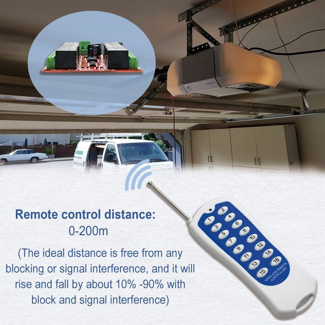 Scimagic-RC SMG-816 Drahtloses 16-Kanal Fernbedienungssystem DC12V 433MHz mit RF-Sender und Empfänger - Bild 1