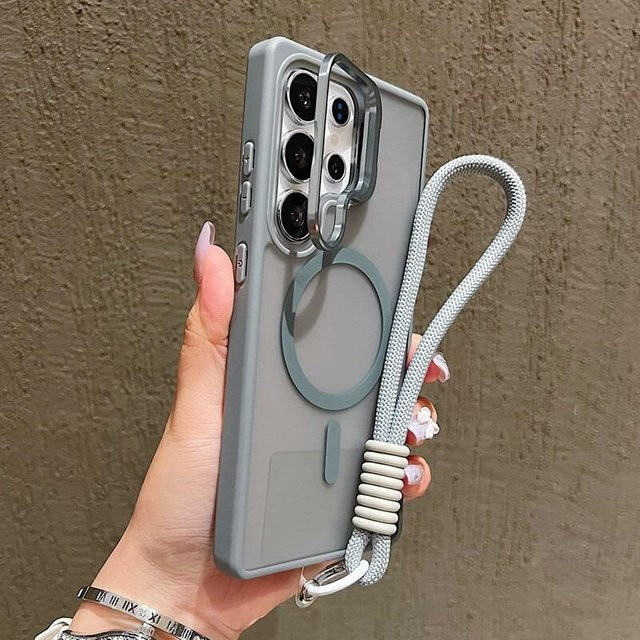 Magnetische Armband-Handyhülle für Samsung Galaxy S24 S25 S26 Ultra und weitere Modelle mit Linsenhalter-Abdeckung - Bild 1