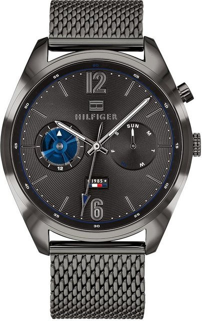 Tommy Hilfiger Chronograph, Quarz, Edelstahl, 44 mm, Grau, Herren - Bild 1