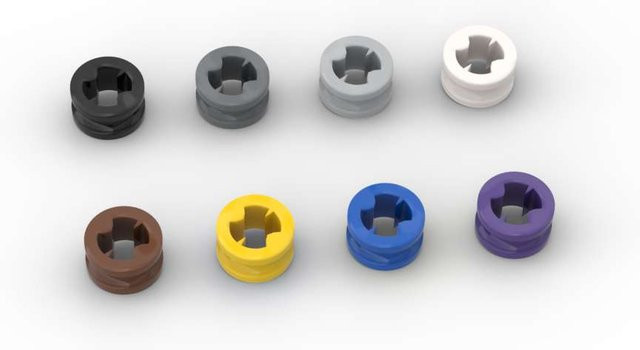 SixBricks Bush 1/2 Glatte Bausteine, 10-teiliges Set, Grau - Bild 1
