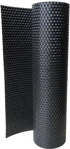 Workinghouse Polyrattan Sichtschutzstreifen für den Balkon in Anthrazit und Schwarz, B: 500 cm, H: 90 cm - Bild 1
