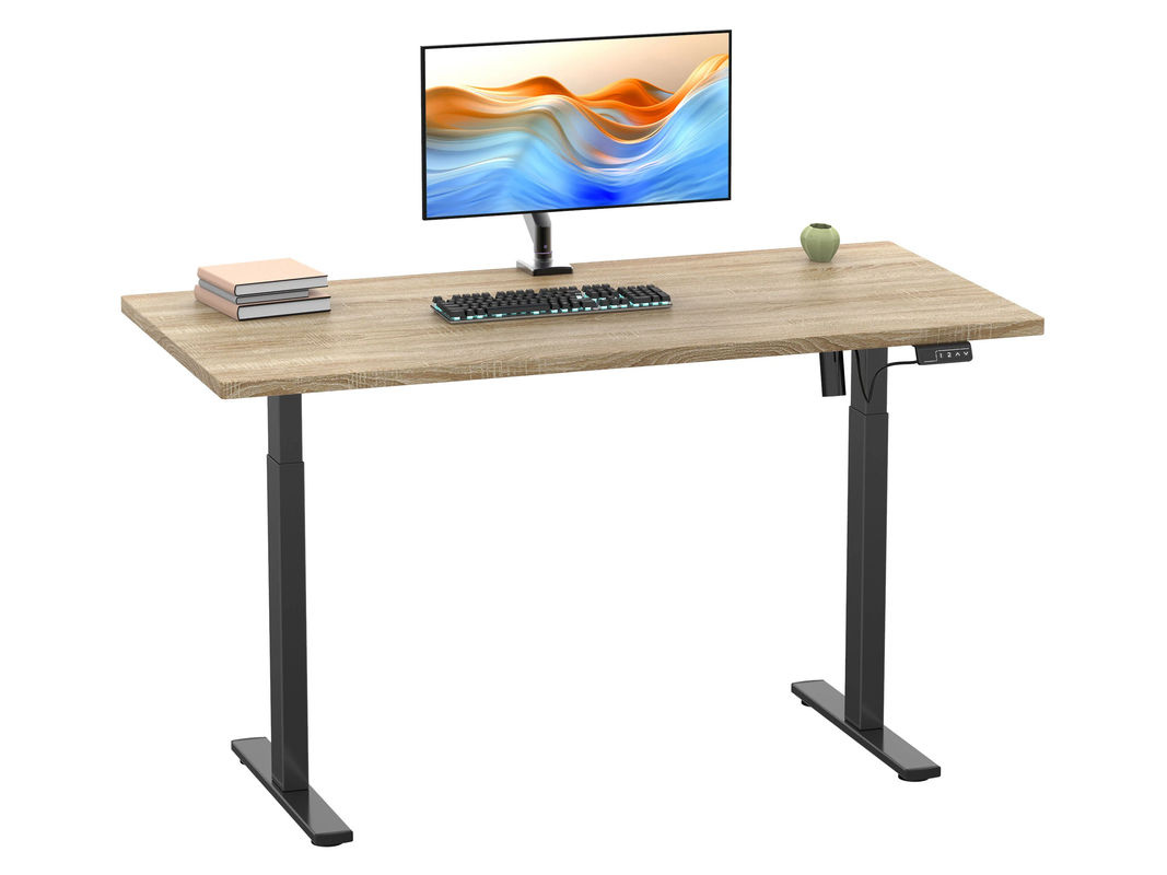 VCM Schreibtisch E-Lona höhenverstellbar in Sonoma-Eiche und Schwarz, B/T: 110 x 50 cm - Bild 3