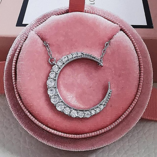 Halskette mit Anhänger, 925 Silber, Zirkonia, Damen - Bild 1