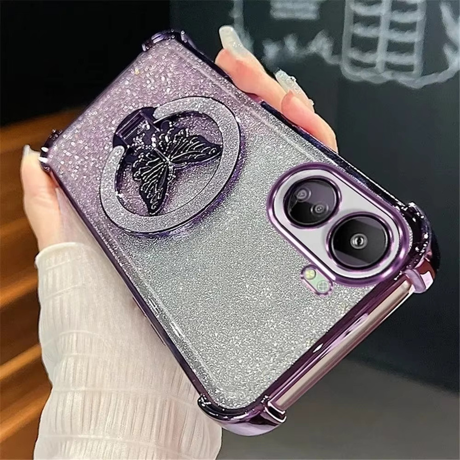 Luxus Glitzer Schutzhülle mit plattiertem Rand für Motorola MOTO G77 G67 G86 Edge 70 Fusion 60 50 50 Pro Neo in Silber - Bild 1