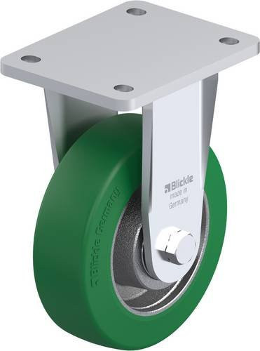 Blickle Bockrolle BO-GST 150K in Grün und Silber mit 150 mm Rad-Durchmesser und 570 kg Tragfähigkeit - Bild 1