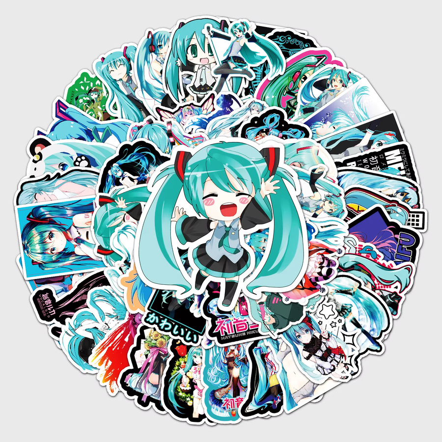 Bandai Hatsune Miku Aufkleber, 50 Stück, Anime Sticker - Bild 2