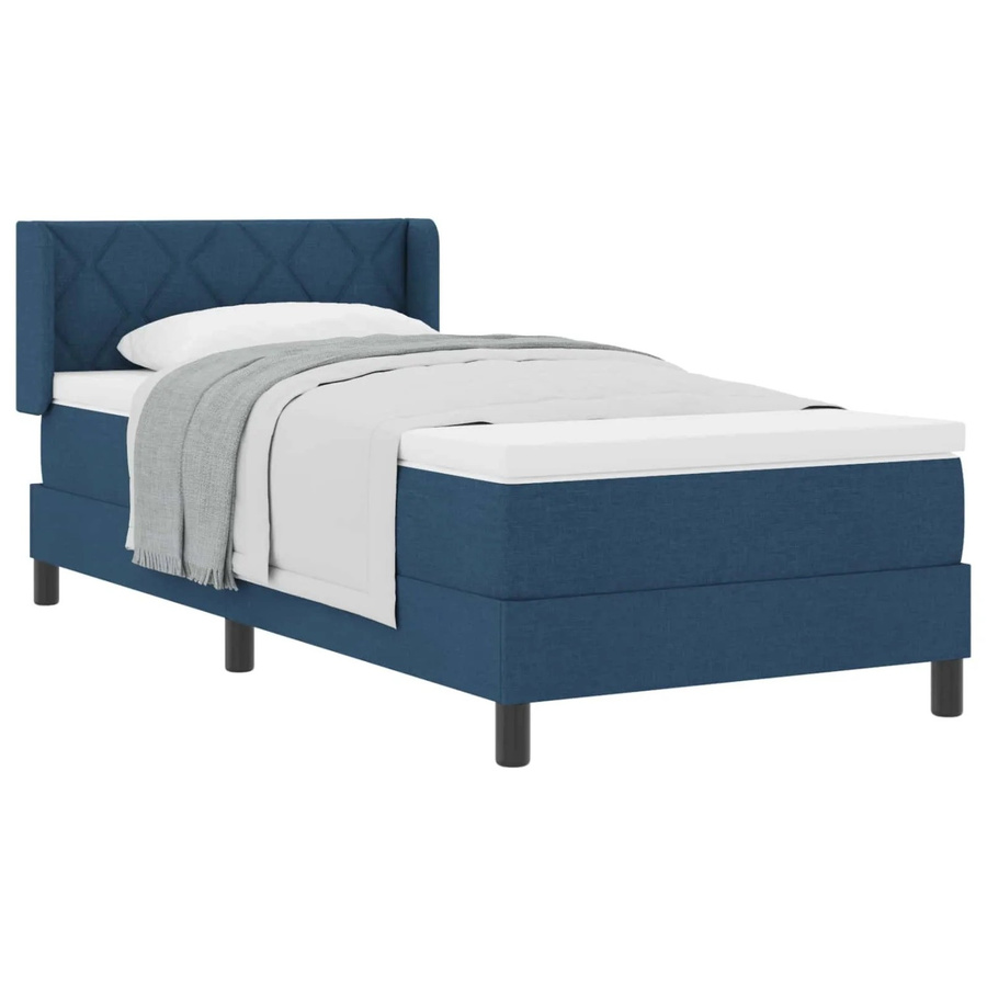 vidaXL Boxspringbett mit Matratze Blau B/T/H: 90 x 200 x 203 cm - Bild 2