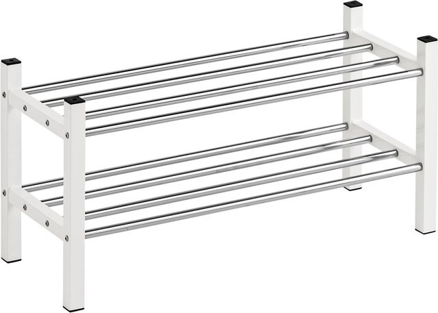 Schuhregal Heine Home aus Metall in Weiß, B/T/H: 80 x 30 x 37 cm - Bild 1