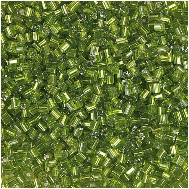 Rico Design Rocailles 2cut Perlen, 2mm, Pistazie/Silber, Unisex - Bild 1