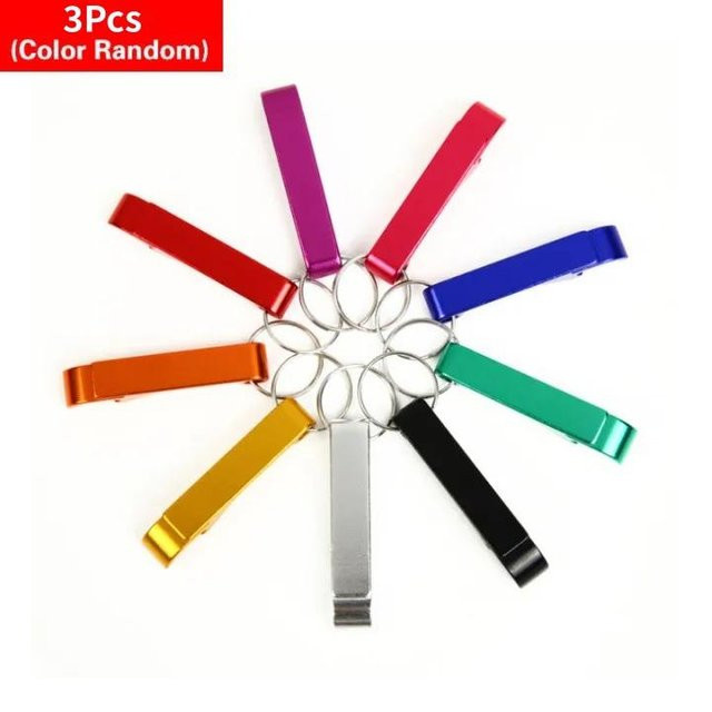 Multifunktionaler Flaschenöffner als Schlüsselanhänger aus Aluminiumlegierung von Binchi Outdoor Product in Mehrfarben - Bild 1