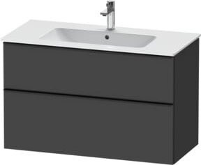 Duravit Waschtischunterschrank D-Neo Wandmontage in Weiß und Grau Matt, B/T/H: 101 x 46,2 x 62,5 cm - Bild 1